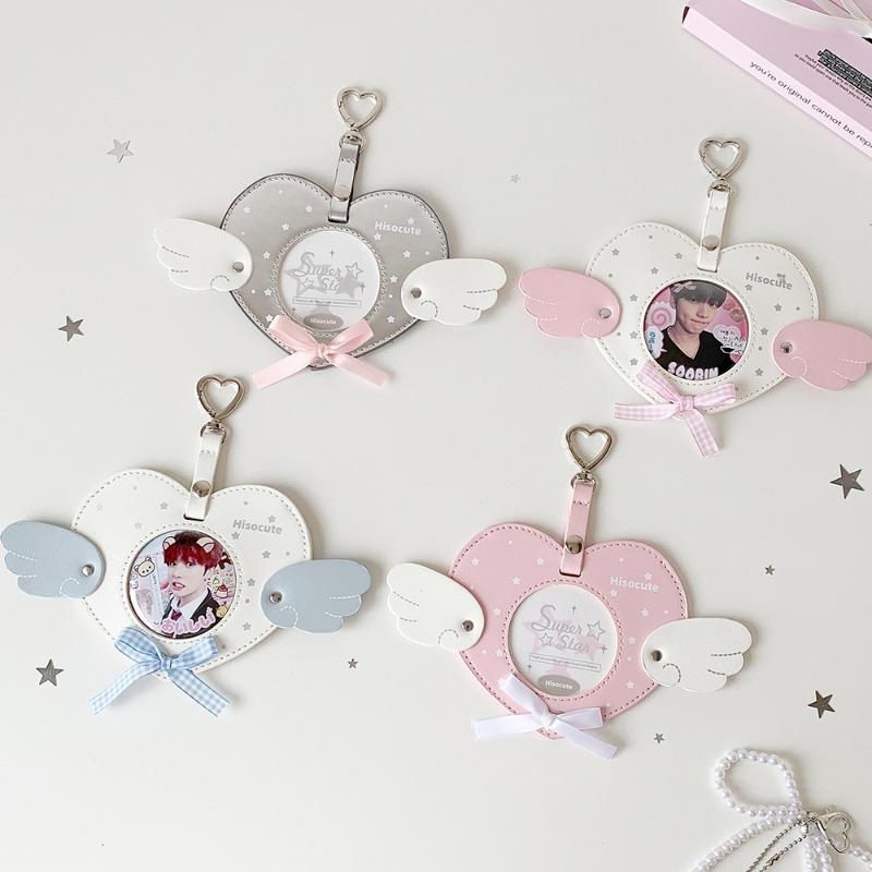 Creative Love Wing Card Holder Pendant Backpack Decoration Pendant Ins Style Badge Protective Cover Card Set Accessories Gift