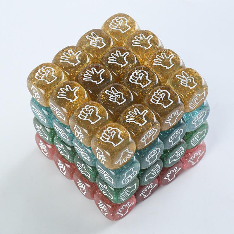 3020Pcs Finger Guessing Game Dice 20Mm Rock Paper Scissors Leisure Toys Carnival Birthday Party Favors Drinking Ktv Bar Prop