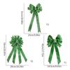 Patrick's Day Wreath Bows Green Glitter Wreath Bow for Front Door Patrick's Day Ornaments for Holiday Party Decor