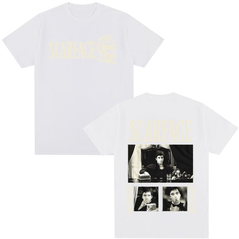 Scarface Print TShirt Tony Montana Alexander Pasiono Classical Gothic Style TShirt Unisexs Womens
