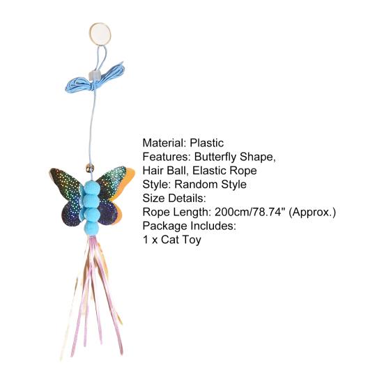 Hanging Cat Toy Exquisite Self-adhesive Relieve Stress Butterfly Swing Cat Interactive Toy Pet Supplies