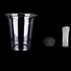 WS Disposable PET Cold Drink Cups with Lids and Straws
