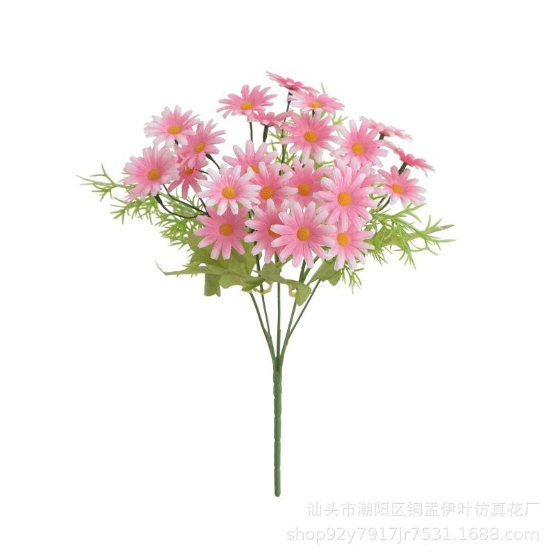 25-Head Polish Chrysanthemum Artificial Daisy Bouquet for Living Room Decoration & Photography