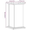VidaXL Plant Stand Black 33x33x60 Cm Engineered Wood 852961