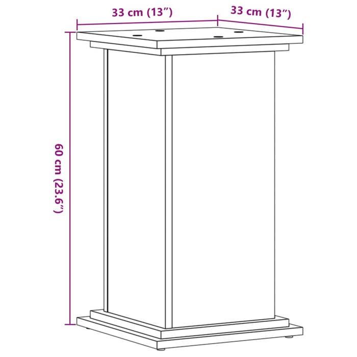 VidaXL Plant Stand Black 33x33x60 Cm Engineered Wood 852961