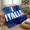 Italy Football Printed Flannel Blanket Skin Friendly Warm Decorative Throw for Indoor Couch Bed Daily Use