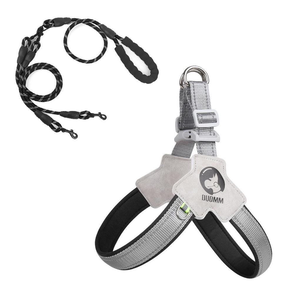 Puppy Chest Harness Saddle Pet Chest Harness Breathable Reflective Dog Leash Set Small & Medium Dog Traveling Products