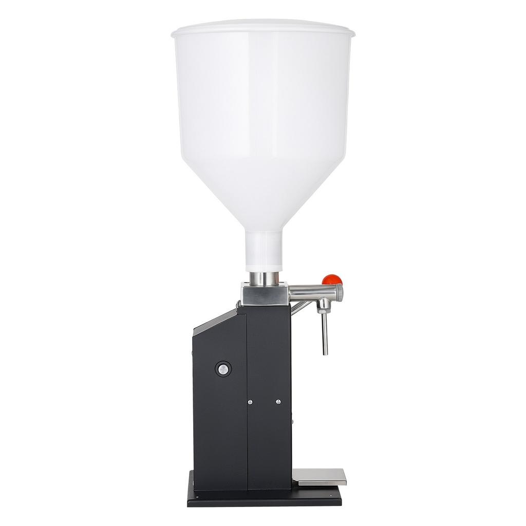 Manual Filling Machine, 5-60 ml, 10 L Hopper, Paste Liquid Filler, for Water, Honey, Oil, Shampoo and Lotion, Anti-Drip Nozzle, Adjustable Bottle