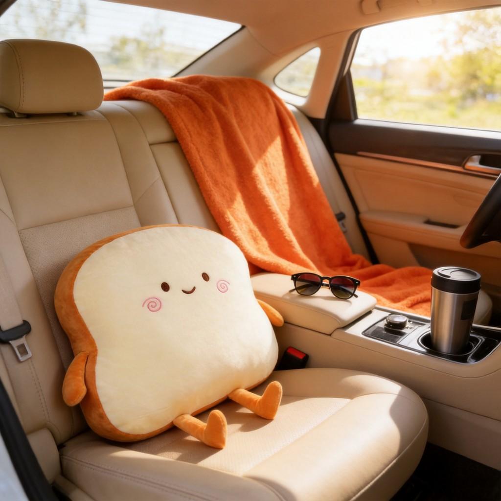 Toast Plush Pillow Blanket Duo For Office Napping And Relaxation