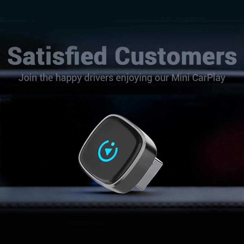 2in1 Wireless Car Play Adapter Converts Corded to Wireless with Bluetooth-compatible 5.4 and WiFi for Car Connection