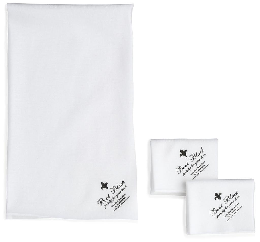 Boot Black Polishing Cloth 20cm X 3 (White, 50cm, Pieces)