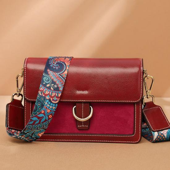Summer Genuine Leather Women s Handbag Tote Crossbody Shoulder Bag Ladies 2025 New Trendy Fashion Bag In Stock Burgundy Red