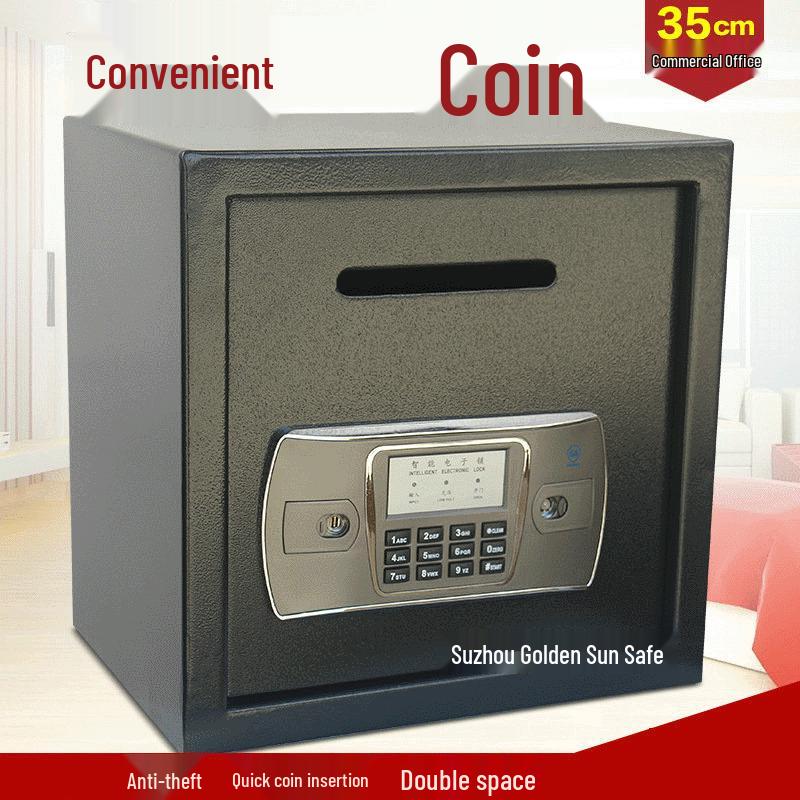 Compact Coin-Operated Mechanical Safe for Home and Hotel 350x350x260 mm