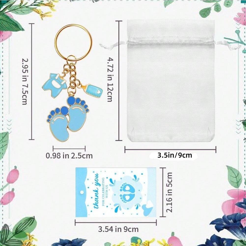 Baby Feet Keychain 5 Sets Per Package Adorable Souvenir for Baby Welcome Party Friendship Gift for Friends