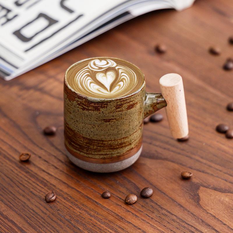 Retro Kiln-Changed Ceramic Coffee Cup Afternoon Tea Latte Cup Creative Hand-Painted Mug
