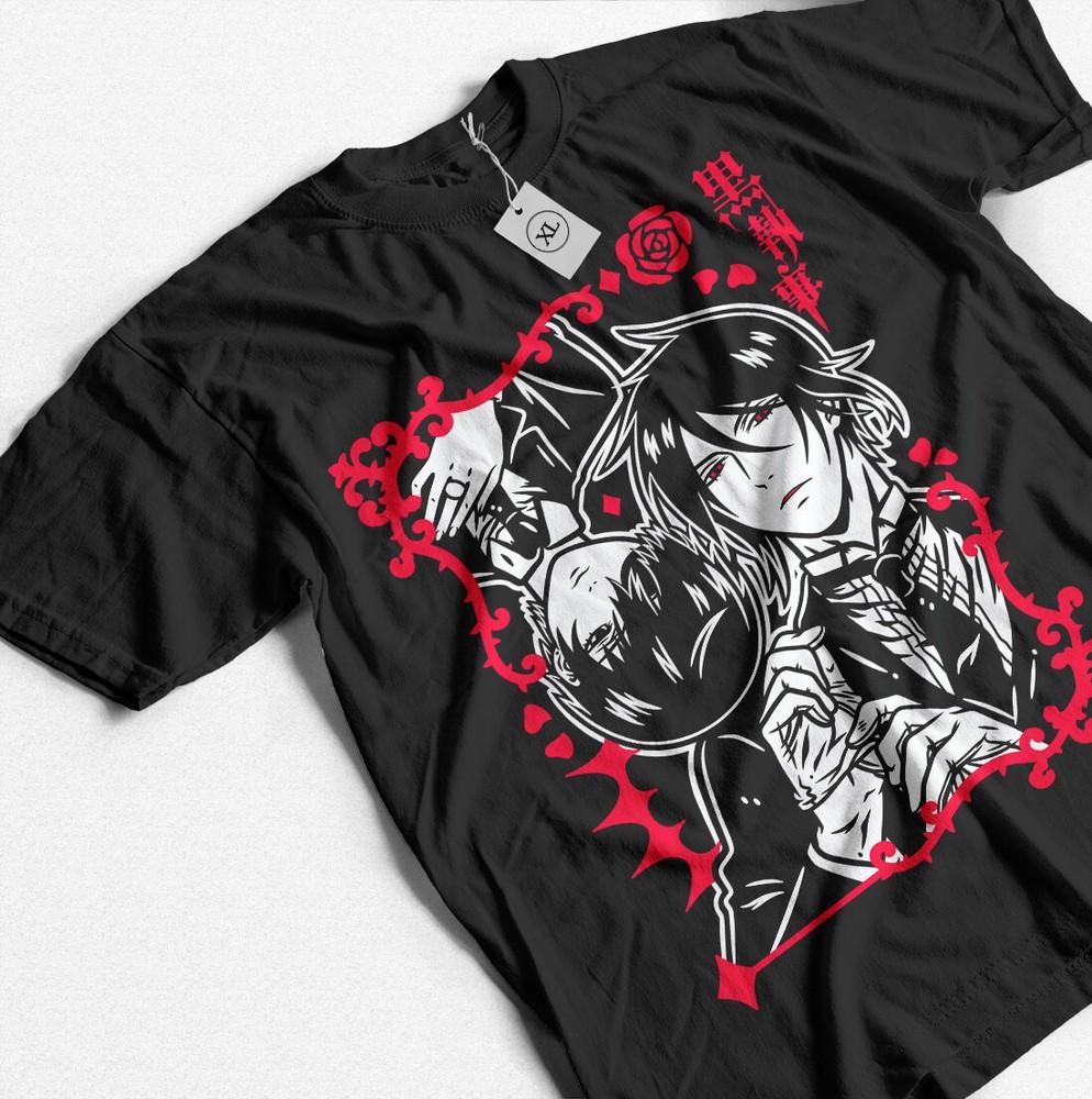 Футболка Черный дворецкий Футболка Сиэль Фантомхайв Футболка Себастьян Михаэлис Подарочная футболка Унисекс футболка M