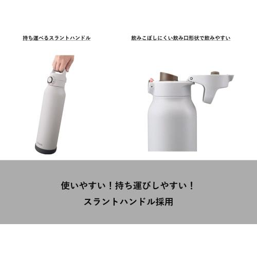 Tiger Thermos Water Bottle, 1.2 Liter, with Integrated Gasket, One-Touch Handle for Easy One-Hand Opening, Vacuum Insulated Stainless Steel, Suitable