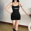 Summer Hollow Multi Breasted Design Solid Color Sexy Suspender Waist Cinching Slim Fit Vest