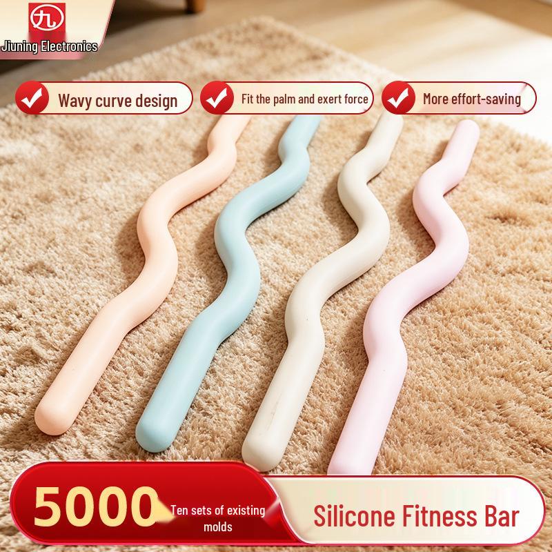 Eco-Friendly Silicone Curved Steel Barbell for