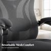 Ergonomic Reclining Chair with Footrest Cradle Computer Seat 360-Degree Rotate 350lbs Weight Capacity for Telecommuting Workers