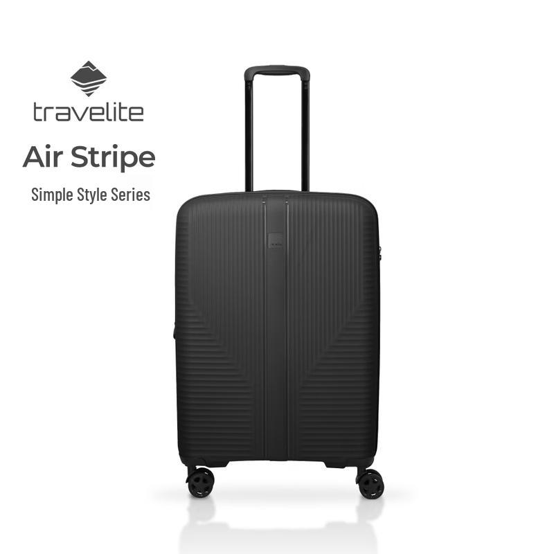 travelite Air Stripe Expandable Hardside Suitcase 20-inch Expandable