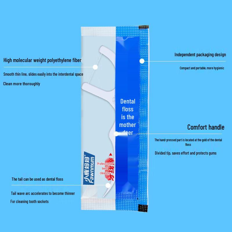 FAWNMUM Portable Individually Wrapped Dental Floss Sticks