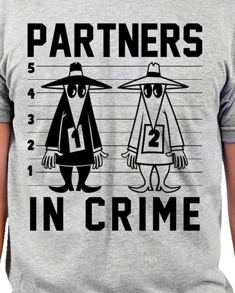 Spy vs Spy cartoon gray T-shirt Unisex All sizes S to 345XL JM396 Unisex T-Shirt XXXL