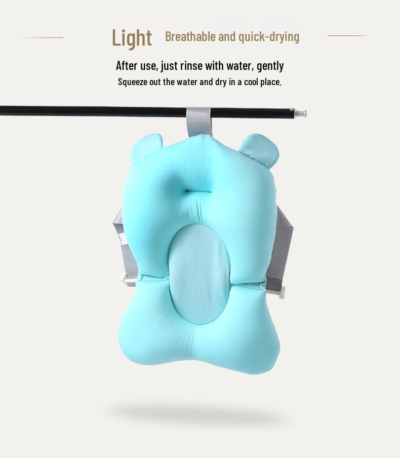 Schwimmende Neugeborenen-Badestütze: Universelle Mesh-Matte & Schwamm zum Sitzen und Liegen