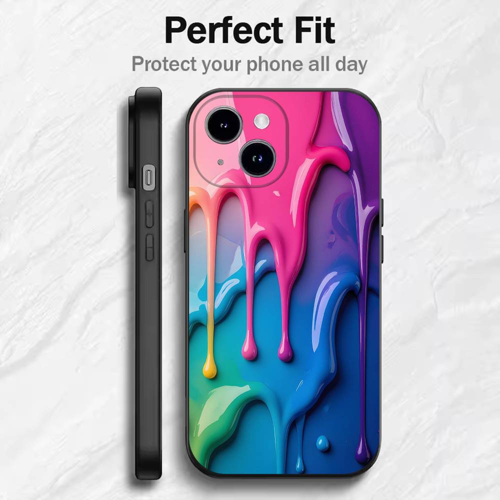 Gradient Silicone Phone Case For 17 16 15 14 13 12 11 Mini XS XR X 6S 6 Pro Max Plus Black Soft Cover