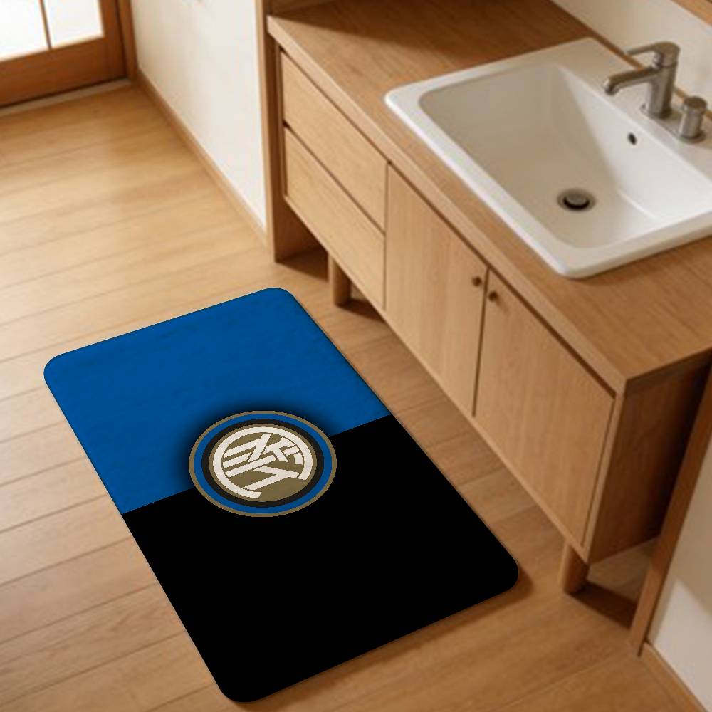 Tapis de couloir lavable antidérapant pour sport Football I-Inter Milan FC Salon Canapé Chaises Zone Tapis de cuisine Paillasson Tapis de sol