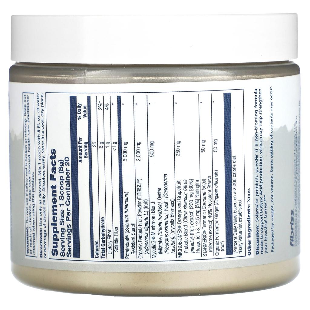 Mycrobiome Prebiotic Powder, Unflavored, 160G(5.64Oz)