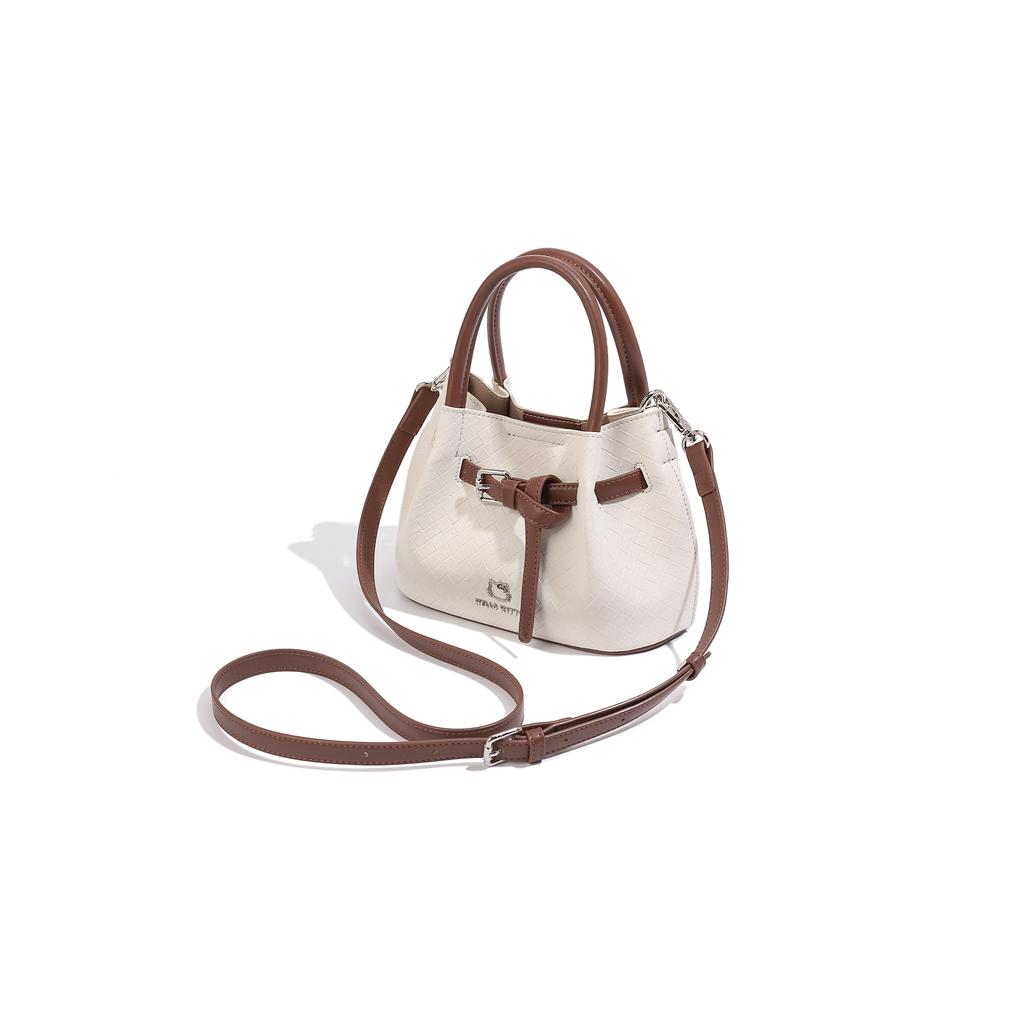 New Sanrio Hello Kitty PU Shoulder Bag, Crossbody Bag, Handbag Women's Pink/Ecru SHHF52047