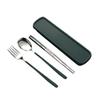 Silver/Gold Color Forks and Spoon Chopsticks Set Stainless Steel Travel Flatware  Picnic