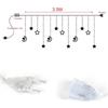 EU Plug LED Curtain Lights 220V Pentagram Star Lights Garden Lamp Moon Star String Lights  Patio