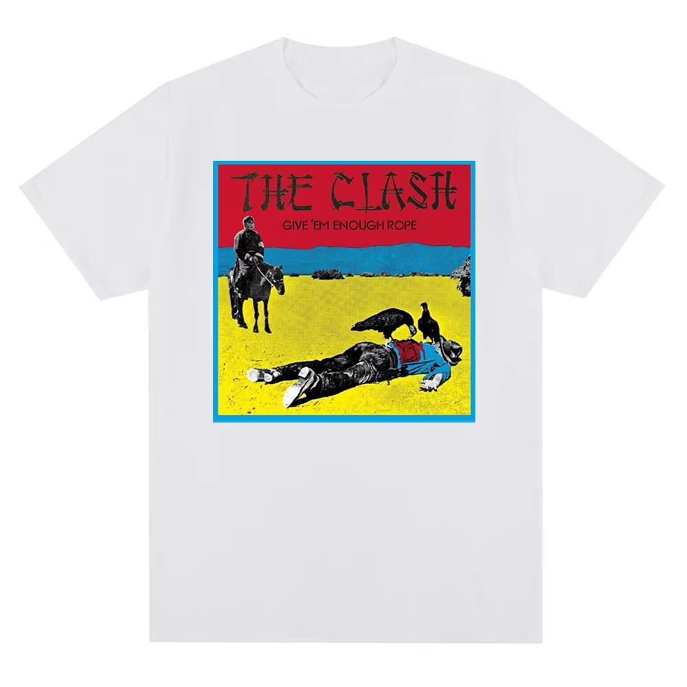 

New Crew Neck The Clash London Calling Vintage Design Print Graphic T Shirt Men Music Rock Band Cotton Tees Unisex Clothing Top 4XL