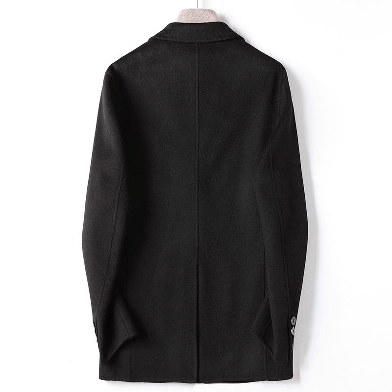 Herren Freizeitanzug Herbst und Winter Rein Handgefertigt Doppelseitig Einreihig Jugend Uni Business Wollanzug Jacke