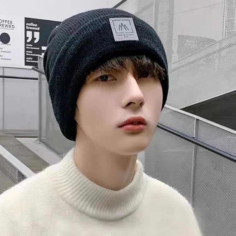 Set de eșarfă și pălărie din lână pentru protecție urechi unisex - căptușit cu catifea pentru toamnă/iarnă