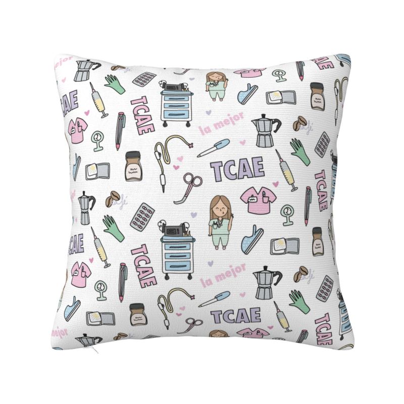 Enfermera En Apuros Doctor Nurse Medical Throw Pillow Case Bedroom Decoration Sofa Cushion Cover Polyester Soft Pillowcase