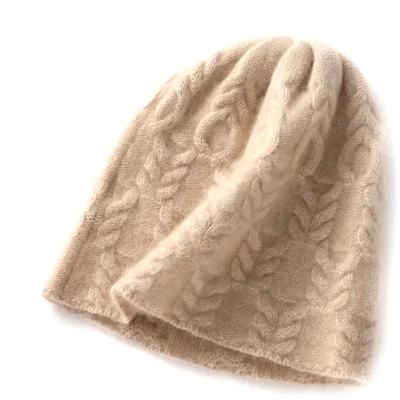 100% Cashmere Knitted Beanies Hat for Women Winter Warm Soft Slouchy Skullies Cap Gorros Autumn Y2K Korea Fashion Bonnet