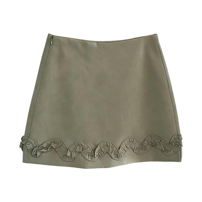 

2026 Spring High-Waist Sweet Lace Woolen Short Skirt - Anti-exposure, Hip-hugging, Slimming, Versatile Women s Fashion M (95-105) абрикосовый