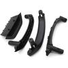 4PCS Front Left Door Armrest Cover Handle Kit Black Interior Driver Side Armrest Panel Ide Inner Handle Trim Replacement for BMW X3 X4 F25 F26 2011