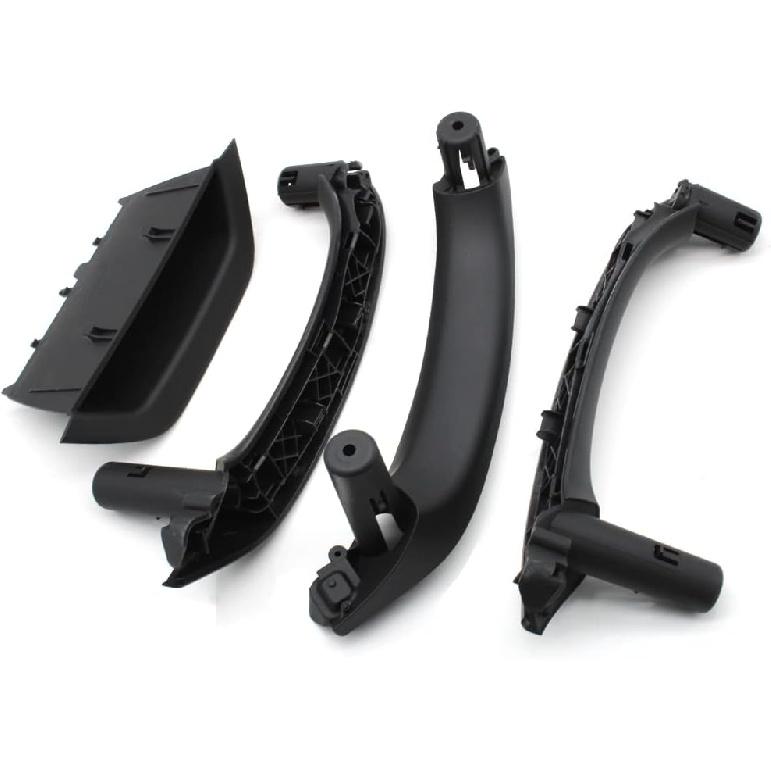4PCS Front Left Door Armrest Cover Handle Kit Black Interior Driver Side Armrest Panel Ide Inner Handle Trim Replacement for BMW X3 X4 F25 F26 2011