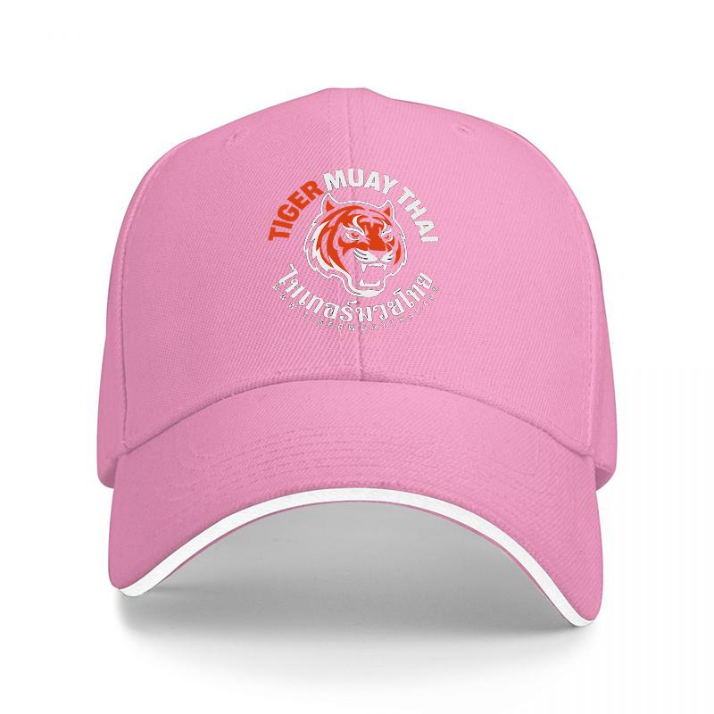 Tiger Muay Thai Baseball Cap with Bold Tiger Logo and White Trim Design for Martial Arts Enthusiasts and Fitness Fans