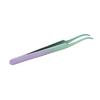 Pęsety do rzęs Stal nierdzewna Mocny chwyt Zakrzywione pęsety do przedłużania rzęs Zielony Fioletowy Gradient
