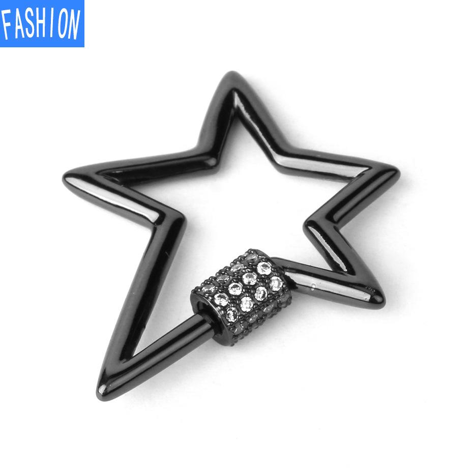 

Металлический брелок, креативная ручная звезда, сердце, позолоченный, посеребренный кулон для ожерелья black Star