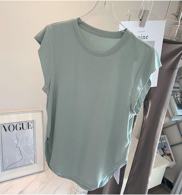 Women's Summer Short Sleeve Nude Yoga & Pilates Top