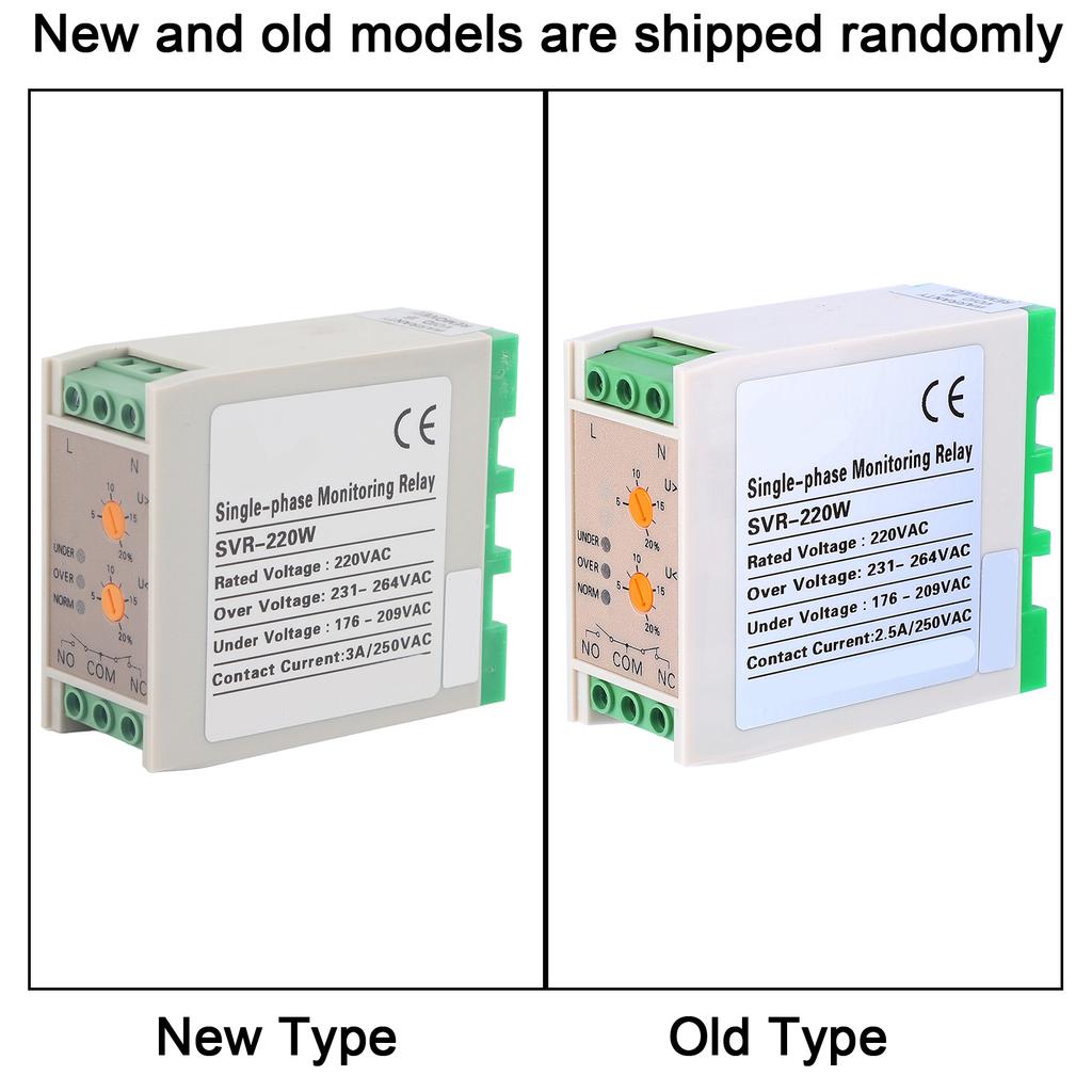 SVR-220W Adjustable Undervoltage/Overvoltage Range Single Phase Power Monitoring Relay 220V
