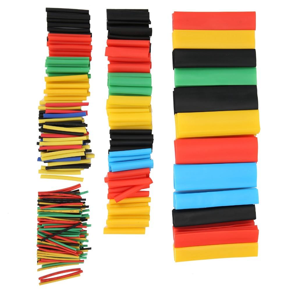 328PCS 2:1 Shrinkage Heat Shrink Tubing 8 Size  5 Colors Wire Wrap Cable Sleeve  DIY Projects