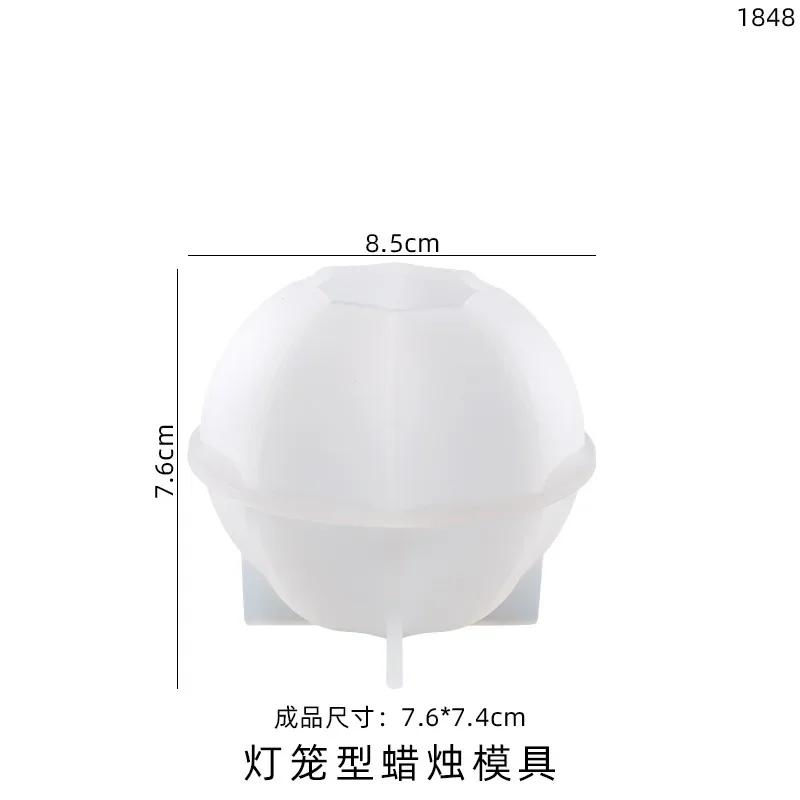 2024 Candle Table Crystal Silicone Resin Mold DIY Cylindrical Sphere Wave Point Candle Table Silicone Mold