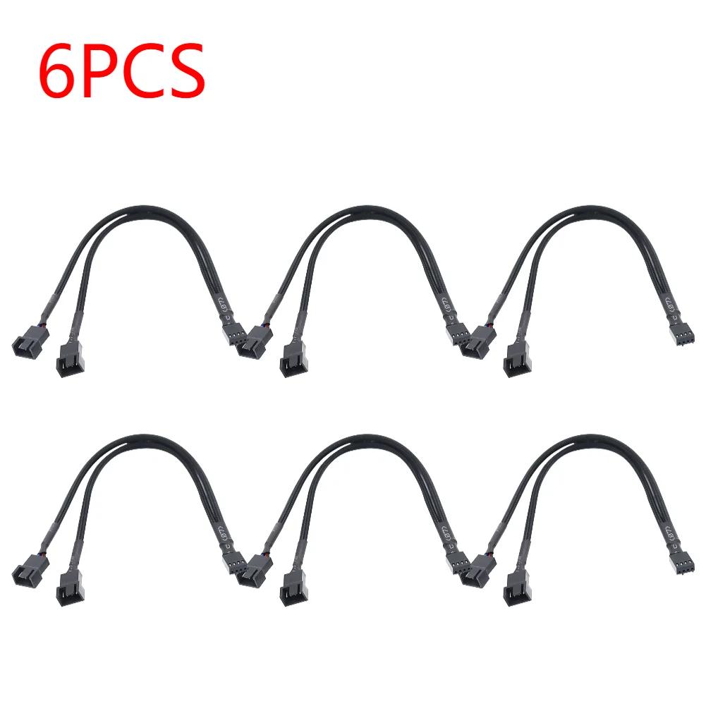 PWM 4pin Fan Extension Splitter Hub Cables Motherboard CPU 4 pin Y Splitter Cable Fan PC Case Fan Extension Adapter